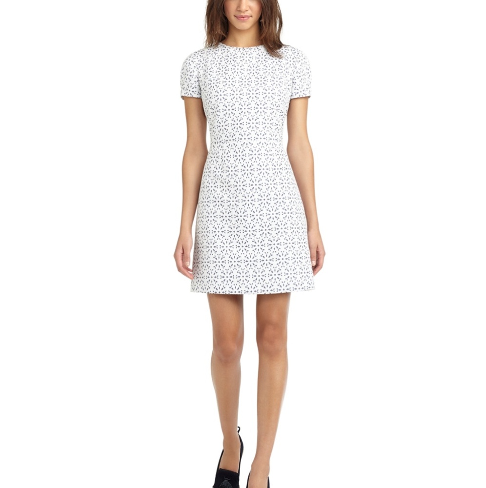 Brooks Brothers white and blue dress